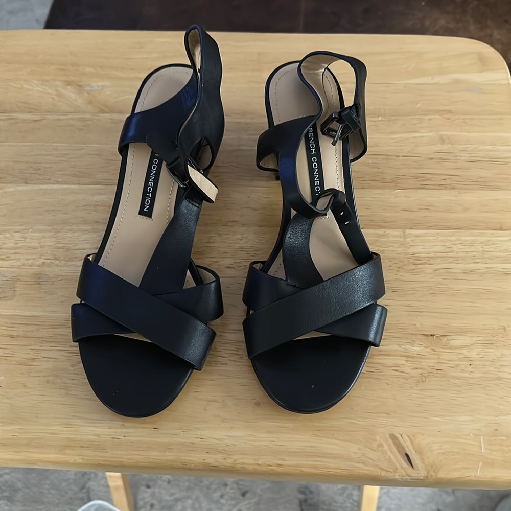French Connection block heel sandals - Size 37 1/2